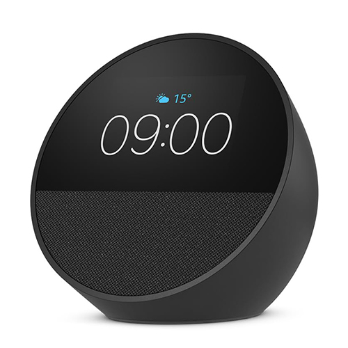 All-new Echo Spot, Smart alarm clock with vibrant sound, Alexa and Bluetooth