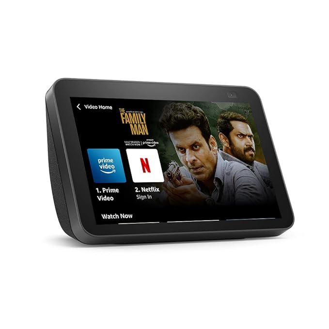 Echo Show 8 (2nd Gen) - Smart speaker with 8 HD screen, stereo sound & hands-free entertainment with Alexa