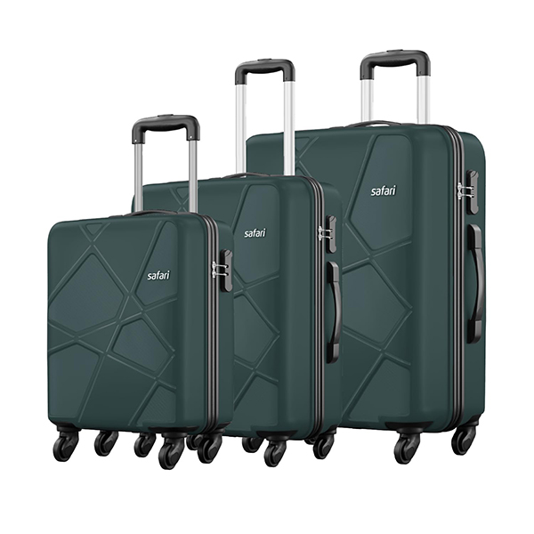 Safari Pentagon Set of 3 (Cabin + Medium + Large) Trolley Bags Hard Case