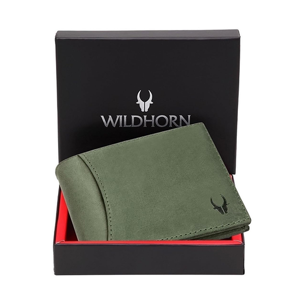 WildHorn RFID Protected Leather Wallets for Men, 2 Currency & 2 Secret Compartments