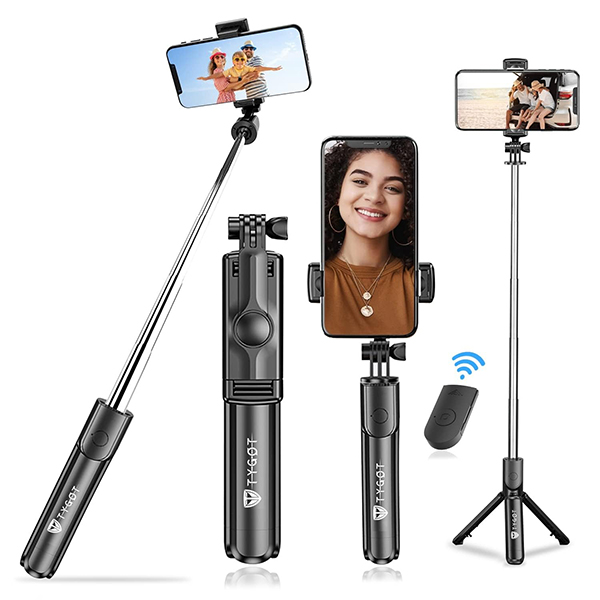 Tygot Bluetooth Extendable Selfie Sticks with Wireless Remote and Tripod Stand